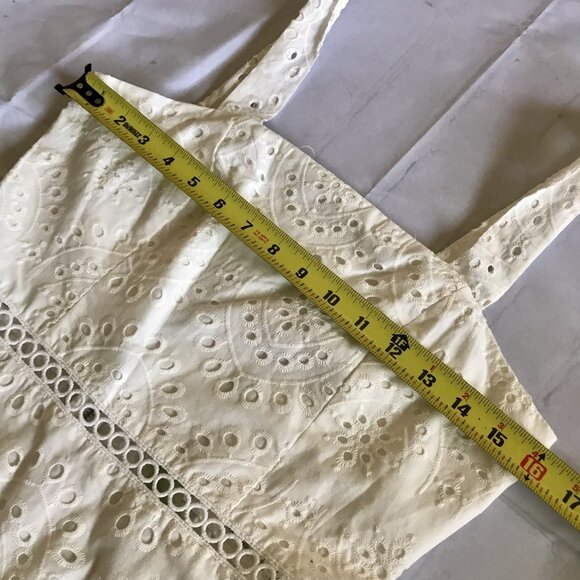 Sam Edelman IVORY Tie Strap‎ Eyelet Sundress Size 2 - Picture 5 of 7